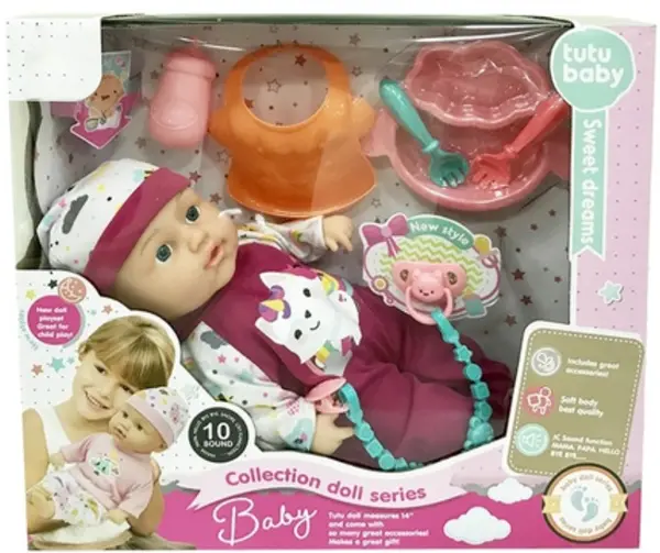 Păpușă Baby Sonne Baby Doll - cu caracteristici și accesorii