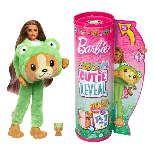 Papusa Barbie Cutie Reveal Catelus Broasca