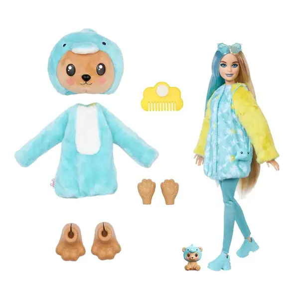 Papusa Barbie Cutie Reveal Delfin Ursulet