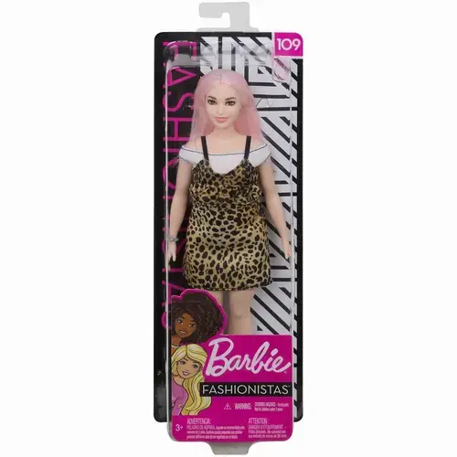 Papusa Barbie Fashionistas - Barbie cu parul roz, 32cm