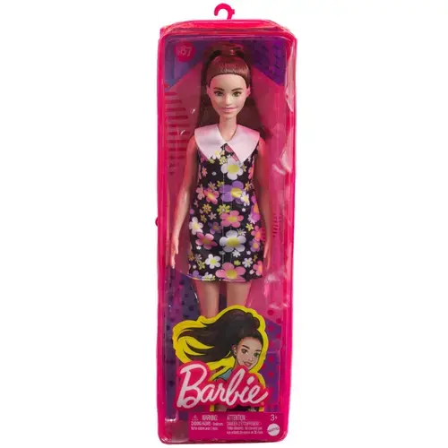 Papusa Barbie Fashionistas - Satena cu rochita cu flori
