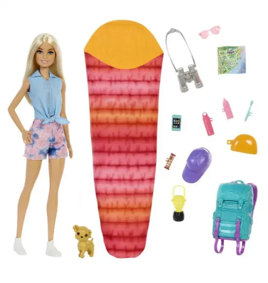 Papusa Barbie Malibu pleaca in camping