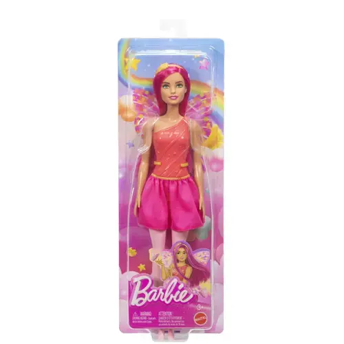 Papusa Barbie Zana cu par si tinuta roz