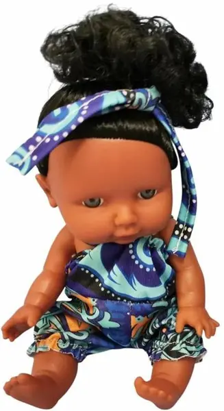Păpușă bebeluș Raya Toys - Happy Baby Every Day, Păr lung/Salopetă