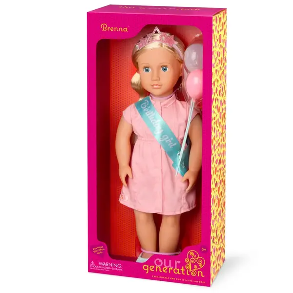 Papusa Brenna Birthday Girl, Our Generation 46 cm