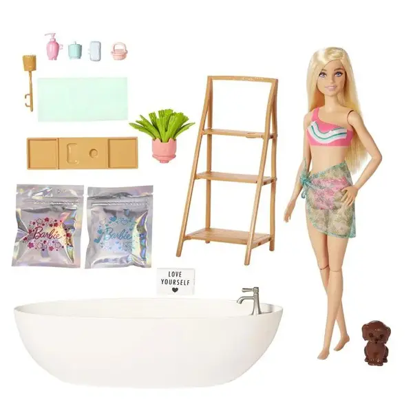 Papusa cu cada si accesorii Barbie Welness Confetti