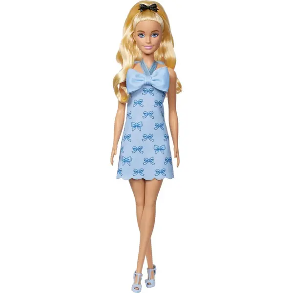 Papusa cu funda albastra, Barbie Fashionista, HYT93