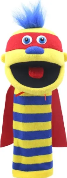 Papusa de mana The Puppet Company - Zap, seria Merry Socks, 40 cm