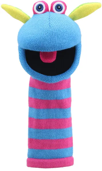 Păpușă de teatru The Puppet Company - Monstru de șosetă Scorch, 38 cm
