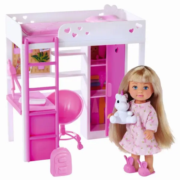 Papusa Evi Love, cu dressing si accesorii, 12 cm
