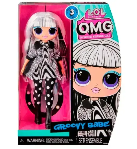Papusa LOL Surprise OMG, Hos Doll, Seria 3, Groovy Babe, 588573EUC