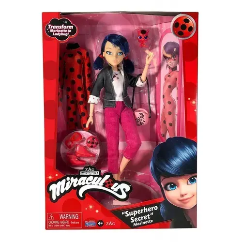 Papusa Miraculous Marinette, cu haine de schimb, 30 cm