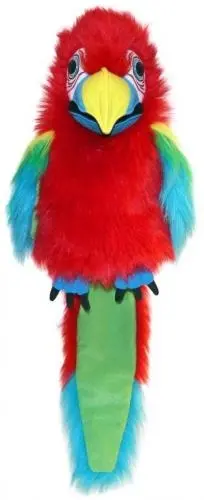 Păpușă pentru teatru de păpușii The Puppet Company - Pasari mari: Scarlet Macaw