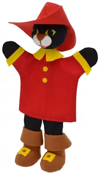 Papusa pentru teatru Moravska ustredna Brno - Puss in Boots, 34 cm