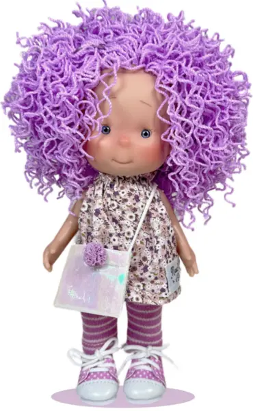 Papusa - Pippa Purple Wool cu miros de vanilie,23 cm | Nines D'Onil