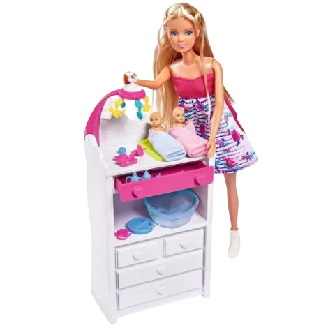Papusa Simba Steffi Love Welcome Twins 29 cm cu accesorii