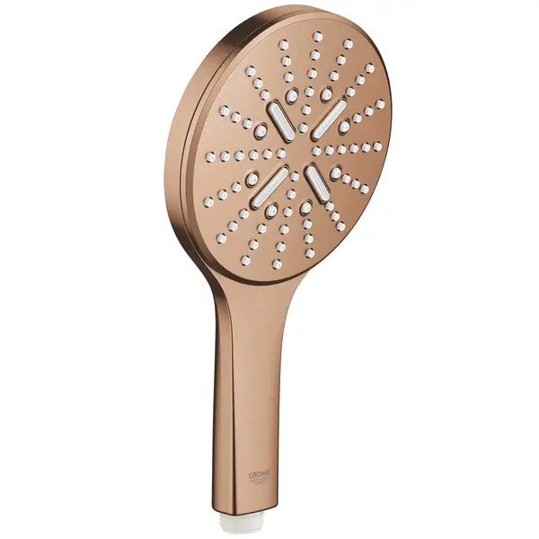 Para de dus Grohe Rainshower SmartActive 130 26574DL0, racord 1/2, universala, 3 pulverizari, anti-calcar, mat, Warm sunset