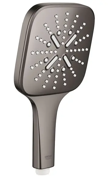 Para de dus Grohe Rainshower SmartActive Cube 130 26582A00, 1/2 inch, universala, 3 pulverizari, anti-calcar, lucios, Hard graphite