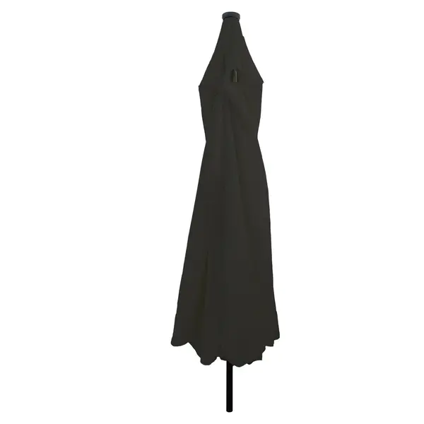 Parasol de gradina Gossi cu lumini led ø395x245 cm, negru