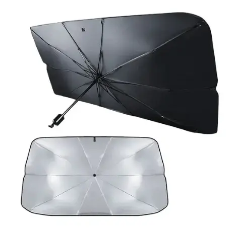 Parasolar pliabil tip umbrela pentru parbrizul masinii 140x79