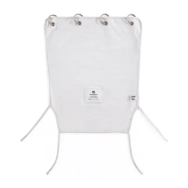 Parasolar textil, Petite&Mars, Din Bumbac, Pentru soare si vant, Universal, Protectie UV SPF40+, Potrivit pentru carucioare si scaune auto, 45 × 51 cm, Champagne