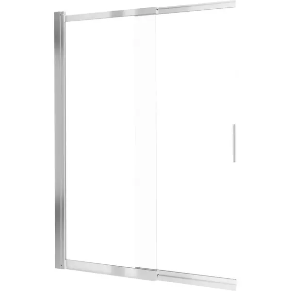 Paravan cada glisant sticla securizata, 100x140 cm, crom lucios, Deante Prizma