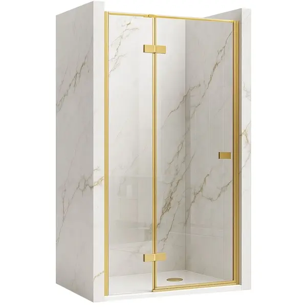 Paravan de dus Rea Atlas 90 Brush Gold