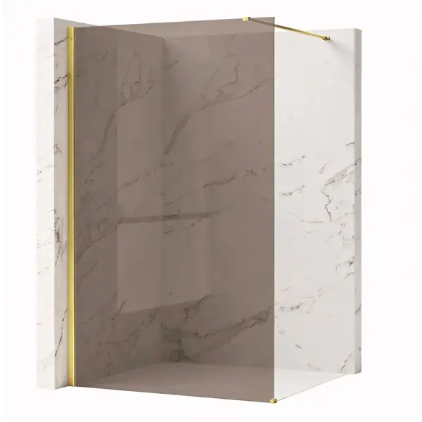 Paravan de dus Rea Flexi Brown / Gold 140