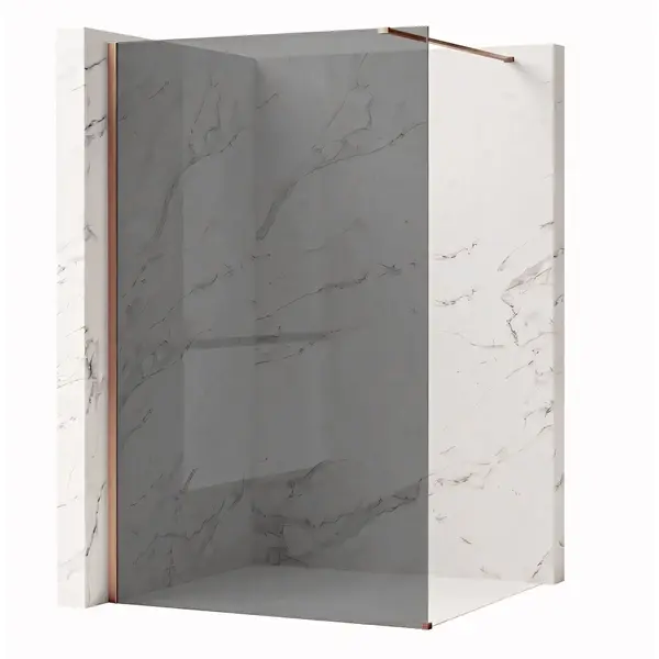Paravan de dus Rea Flexi Grey / Brush Copper 140