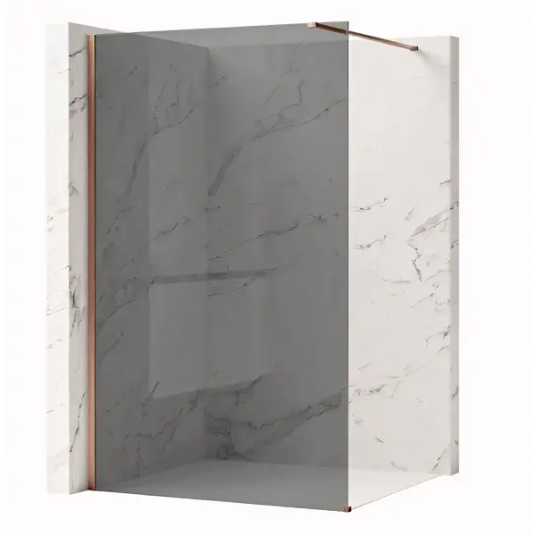 Paravan de dus Rea Flexi Grey / Brush Copper 90
