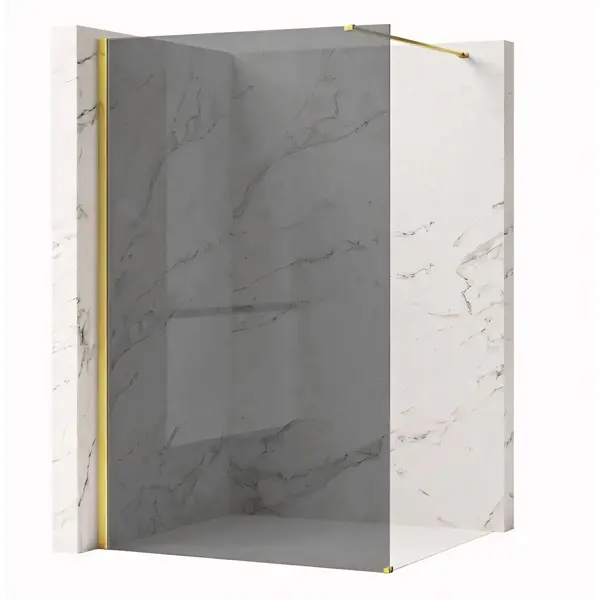 Paravan de dus Rea Flexi Grey / Gold 110
