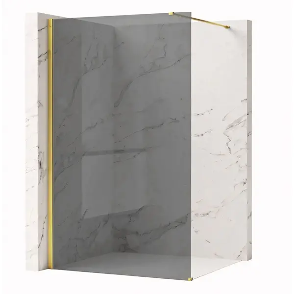 Paravan de dus Rea Flexi Grey / Gold 130