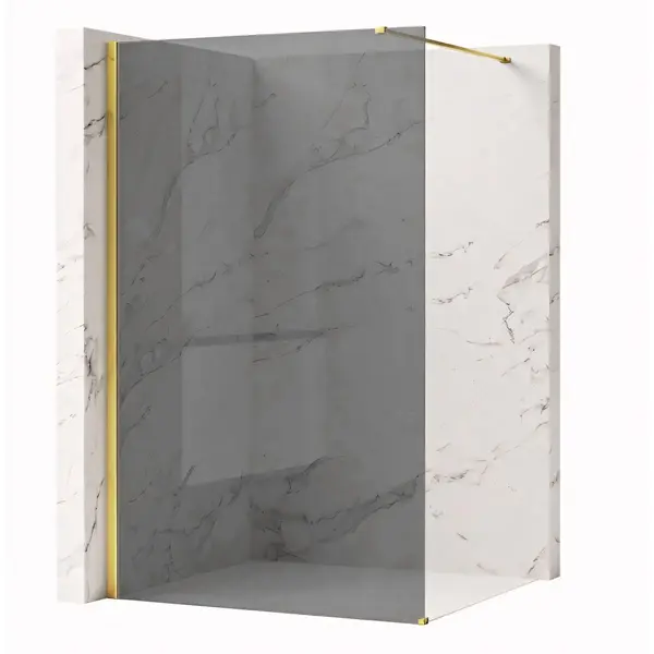 Paravan de dus Rea Flexi Grey / Gold 140
