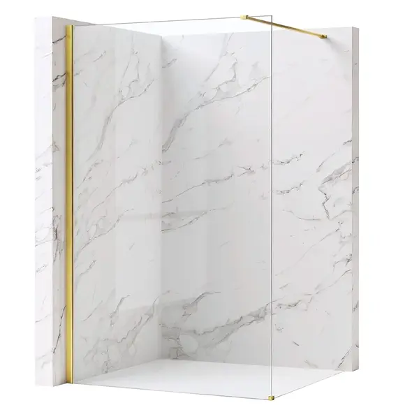 Paravan de dus Rea Flexi Transparent / Gold 110