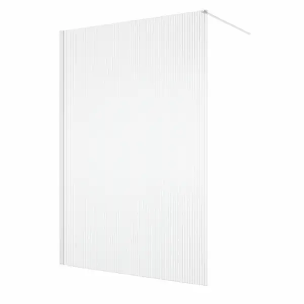 Paravan dus cu sticla riflata walk-in 80x200 cm, alb, 8 mm, Ronal Lina