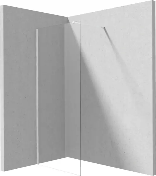 Paravan dus fix 100x195cm, sticla securizata 6 mm, alb mat, tehnologie Active-Cover, Deante Prizma