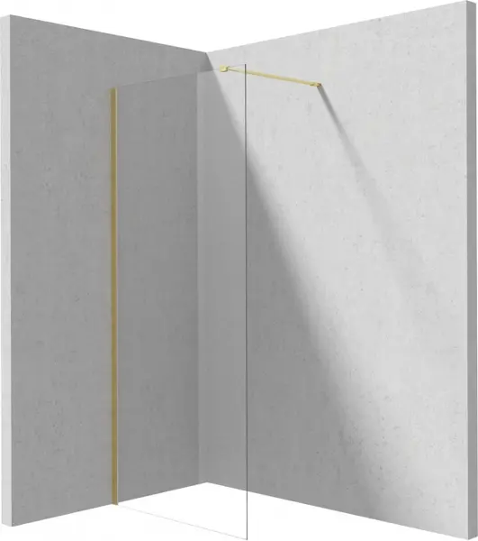 Paravan dus fix 70x195cm, sticla securizata 6 mm, aur periat , tehnologie Active-Cover, Deante Prizma