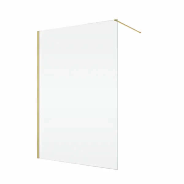 Paravan dus sticla walk-in 100x200 cm, auriu periat, sticla 8 mm, Ronal Easy D40