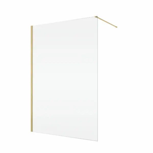 Paravan dus sticla walk-in 120x200 cm, auriu periat, sticla 8 mm, Ronal Easy D40