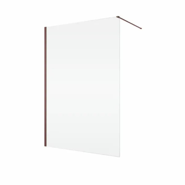 Paravan dus sticla walk-in 120x200 cm, bordeaux metal, sticla 8 mm, Ronal Easy D40