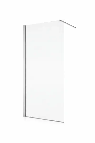 Paravan dus sticla walk-in 140x200 cm cu cadru metalic crom RONAL PUR