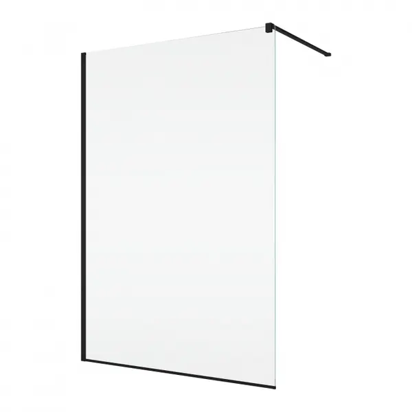 Paravan dus sticla walk-in 140x200 cm cu cadru metalic negru Sanswiss Easy