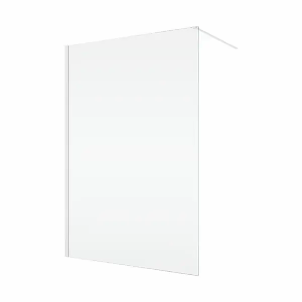 Paravan dus sticla walk-in 80x200 cm, alb, sticla 8 mm, Ronal Easy