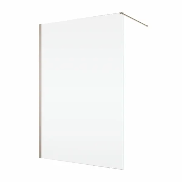 Paravan dus sticla walk-in 80x200 cm, champagne metal, sticla 8 mm, Ronal Easy