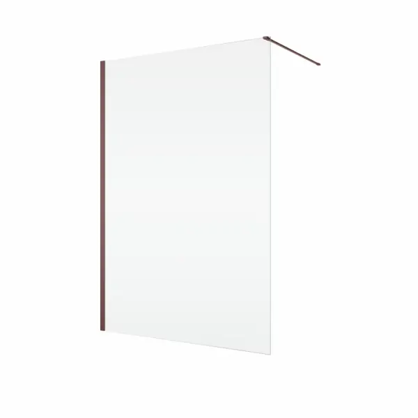 Paravan dus sticla walk-in 90x200 cm, bordeaux metal, sticla 8 mm, Ronal Easy D40