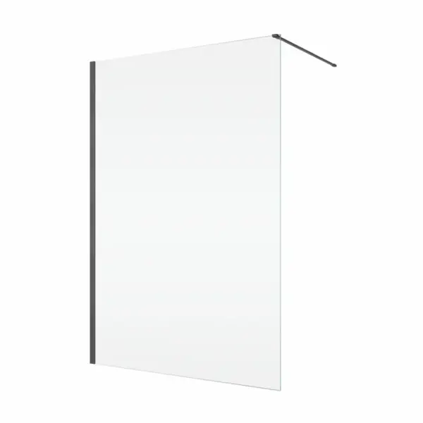 Paravan dus sticla walk-in 90x200 cm, gun metal periat, sticla 8 mm, Ronal Easy