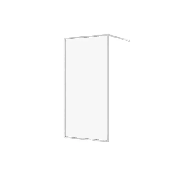Paravan dus walk-in 100x200 cm Cersanit Larga, sticla securizata, profil crom