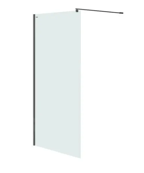Paravan dus walk-in 120x200 cm Cersanit Mille, sticla securizata, profil negru