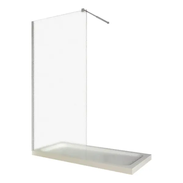 Paravan dus walk in / Perete dus sticla sablata 8 mm profil crom tija extensibila 80 x 200 cm
