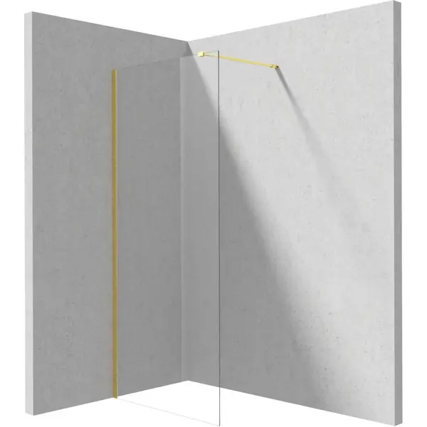 Paravan dus walk-in sticla securizata 100x195 cm auriu lucios Deante Prizma